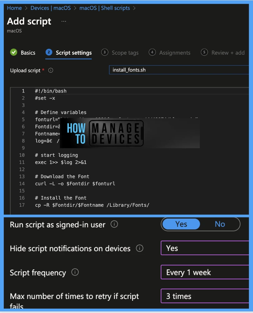 Best Method to Install Fonts on macOS using Intune Fig. 7